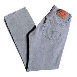 Levi’s 501 Original Shrink-to-Fit Men's Jeans in Silver Grey W32 L34  7 0478